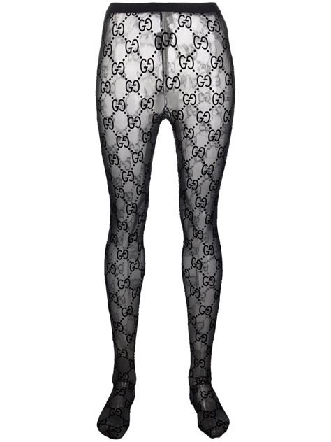 gucci monogram tights|gucci distressed tights.